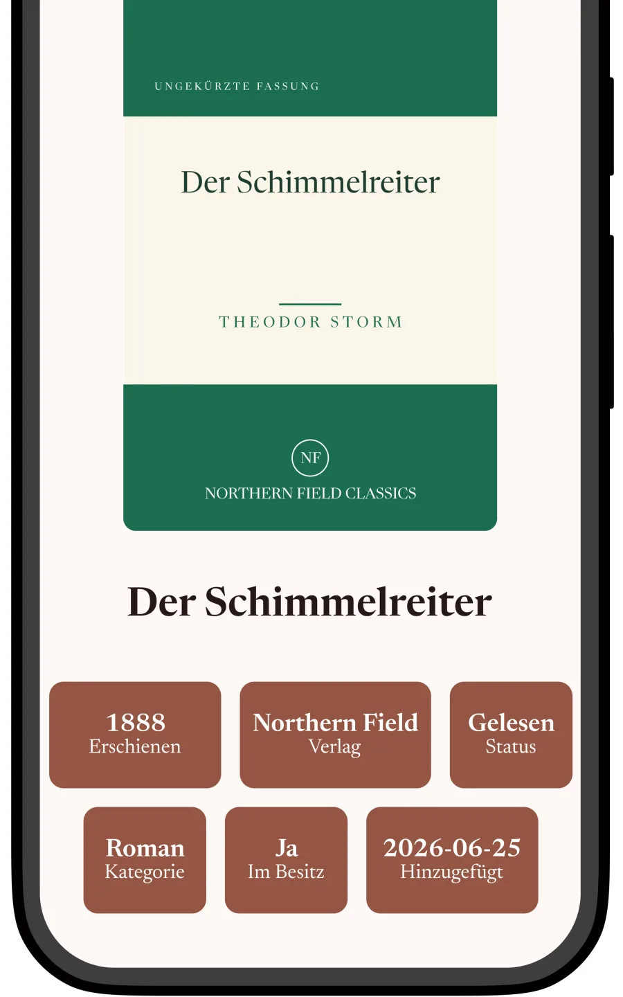 Detailansicht eines Buchs