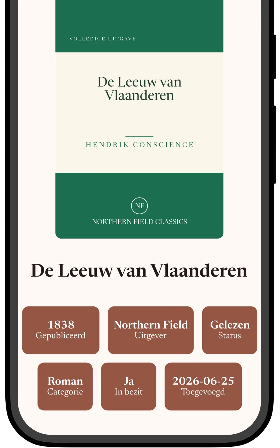 Detailweergave van een boek