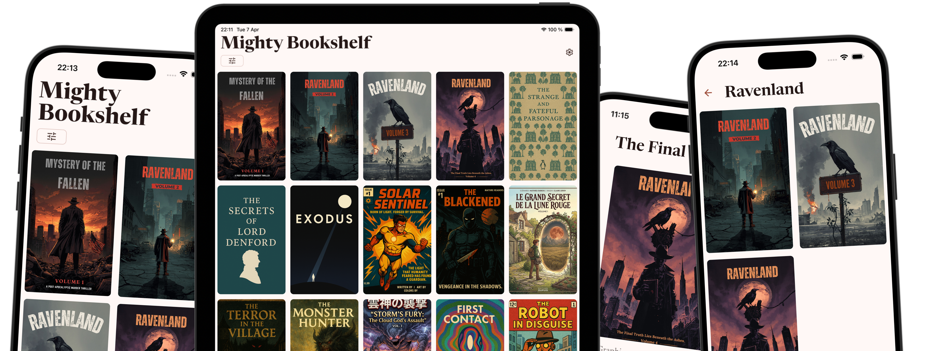 Mighty Bookshelf app overview